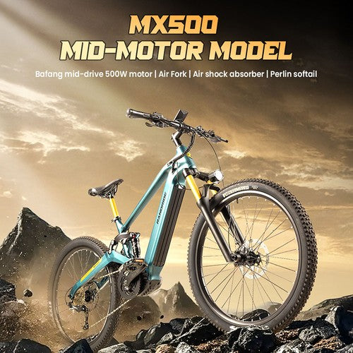 RANDRIDE MX500 sähköpyörä, 500 W keskimoottori, 48 V 15 Ah