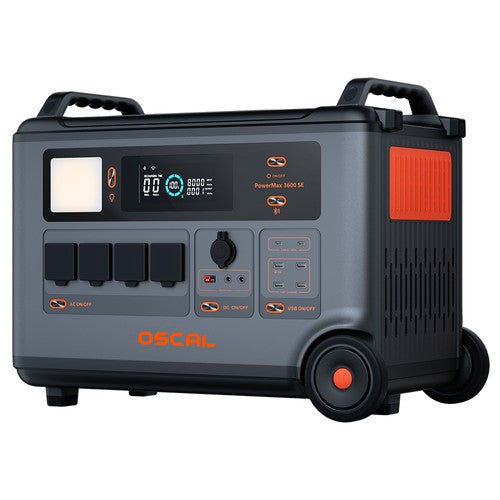 Oscal PowerMax 3600SE -kannettava voimalaitos, 3600 Wh