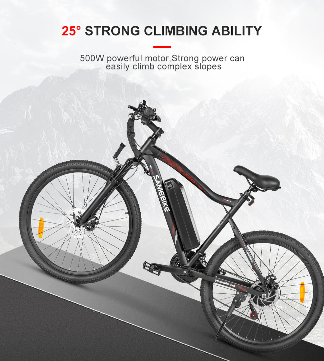 Samebike SY26-II sähkömaastopyörä 500W 
