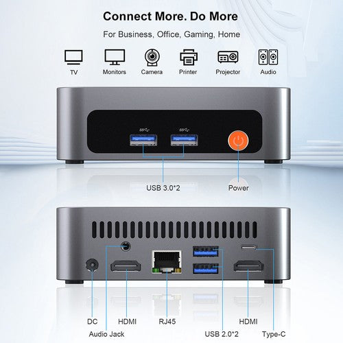 Ninkear M7 Mini PC, AMD Ryzen 5 7430U 6 ydintä, maks. 4,3 GHz, 16 Gt RAM, 512 Gt SSD