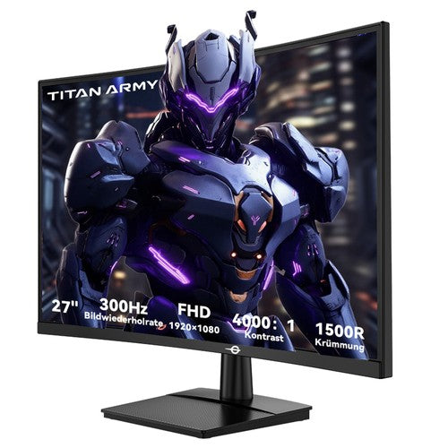 TITAN ARMY C27A1H -pelinäyttö, 27 tuuman 1500R-kaareva VA-paneeli, 1920*1080, 300 Hz