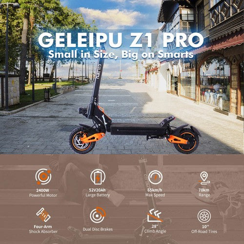 GELEIPU Z1 Pro -sähköpotkulauta 1200W*2, 52V 20Ah