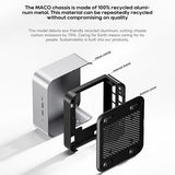 AOOSTAR MACO Mini PC, AMD Ryzen 7 Pro 6850H 8 ydintä, maks. 4,7 GHz, 24 Gt LPDDR5 RAM, 1 Tt SSD