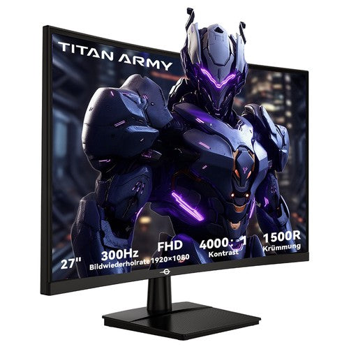 TITAN ARMY C27A1H -pelinäyttö, 27 tuuman 1500R-kaareva VA-paneeli, 1920*1080, 300 Hz