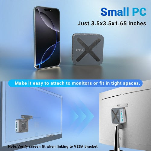 MINIX NEO Z97 Mini PC, Intel N97 4 ydintä, enintään 3,6 GHz, 12 Gt LPDDR5X RAM-muistia, 512 Gt SSD