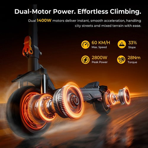 Ausom K20 Pro kaksimoottorinen sähköpotkulauta 1000W*2