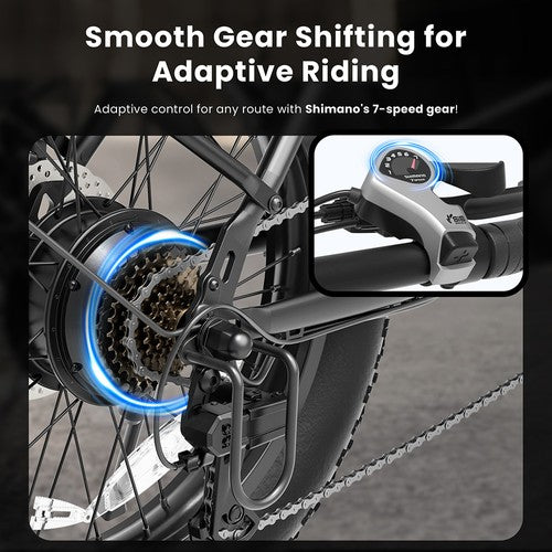 Touroll S3 Step-Thru -sähköpyörä, 250 W moottori, 36 V 13 Ah