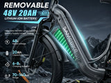 SAMEBIKE CREST Fat Tire -sähkömaastopyörä 1000W
