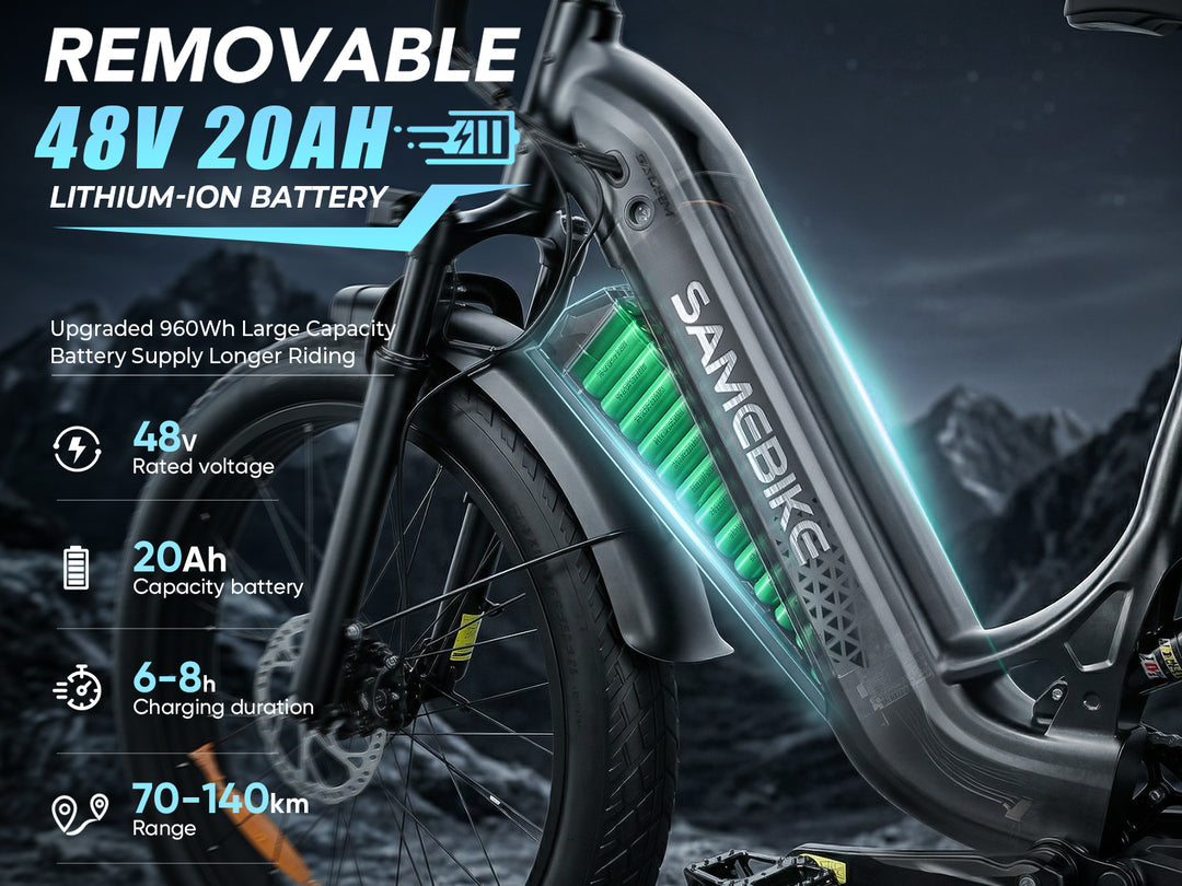 SAMEBIKE CREST Fat Tire -sähkömaastopyörä 1000W