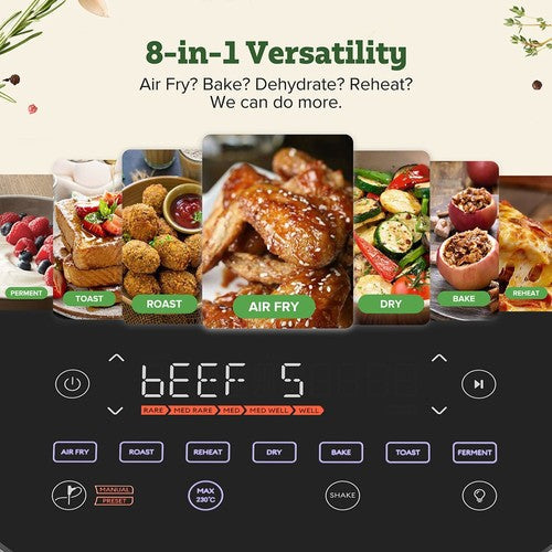 CHEFREE AF500 1700 W 6,5 L ilmakeitin, älykkäällä lämpömittarilla