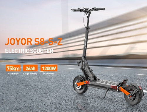 Joyor S8-S-Z sähköpotkulauta vilkuilla, 600W*2 moottori, 48V 26Ah