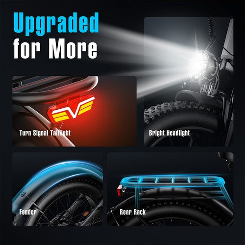 FENGQS H2 Pro -sähköpyörä, 2*1000 W moottori, 52 V 20 Ah