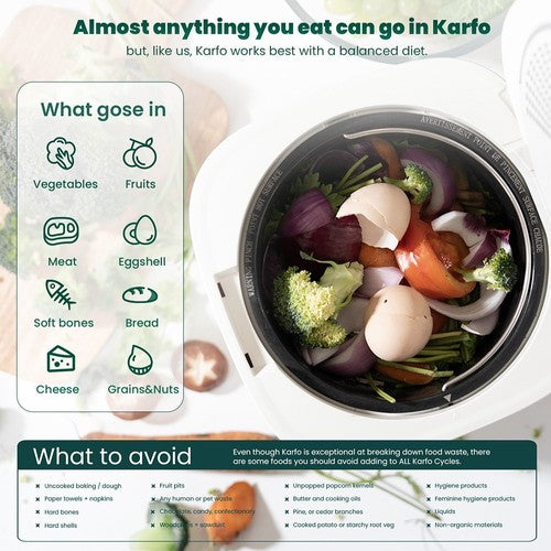 Karfo UF006-EC sähköinen keittiön jätekomposteri