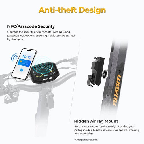 Ausom L2 Max sähköpotkulauta, 1000 W moottori, 48 V 20,8 Ah