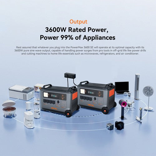 Oscal PowerMax 3600SE -kannettava voimalaitos, 3600 Wh