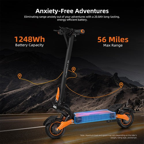 Kugoo LX10+ sähköpotkulauta, 2 * 1400 W moottori, 60 V 20,8 Ah