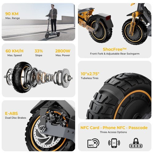 Ausom K20 Pro kaksimoottorinen sähköpotkulauta 1000W*2