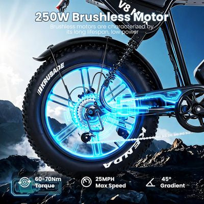 AtlasTrek V8 Max -sähköpyörä 48V 15Ah 500W