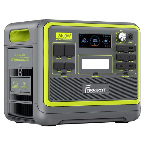 FOSSiBOT F2400 kannettava voimalaitos, 2048 Wh LiFePO4-akku, 2400 W:n tehoinen aurinkogeneraattori