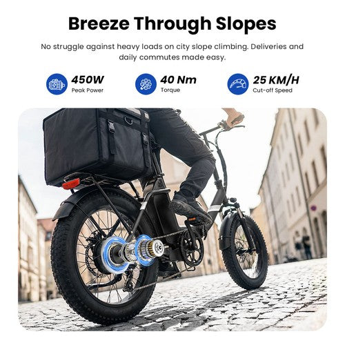 Touroll S3 Step-Thru -sähköpyörä, 250 W moottori, 36 V 13 Ah