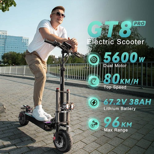 FENGQS GT8 PRO sähköpotkulauta, 2800 W * 2 moottori, 67,2 V 38 Ah