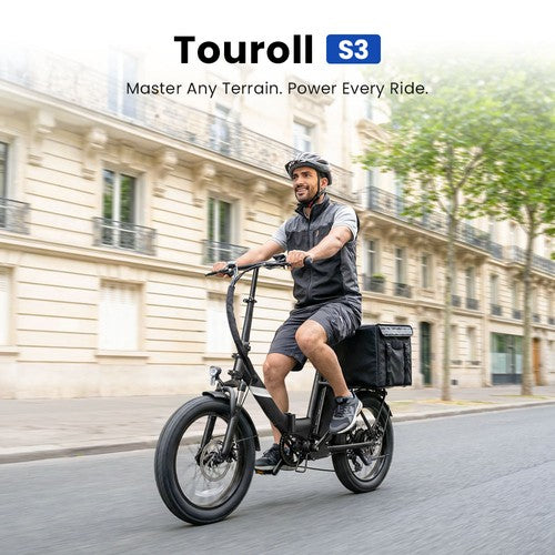 Touroll S3 Step-Thru -sähköpyörä, 250 W moottori, 36 V 13 Ah