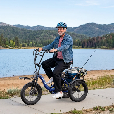 APEFOX RH30 kokoontaitettava sähkötricycle-pyörä takakorilla