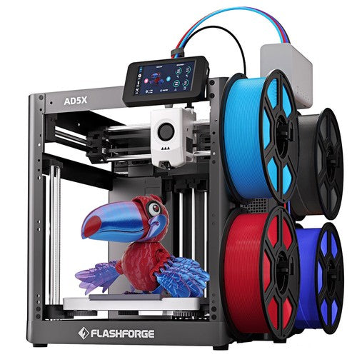 Flashforge AD5X 3D-tulostin, älykäs 4-väritulostus