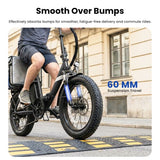 Touroll S3 Step-Thru -sähköpyörä, 250 W moottori, 36 V 13 Ah