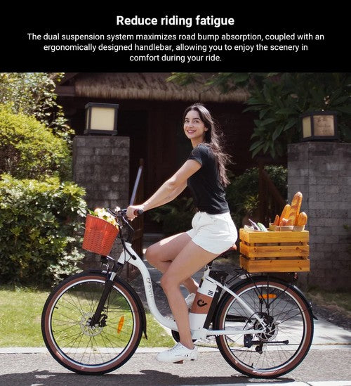 DYU C6 Pro sähköpyörä, 250 W moottori, 36 V 15.6 Ah