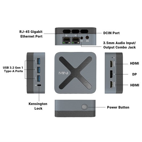 MINIX NEO Z97 Mini PC, Intel N97 4 ydintä, enintään 3,6 GHz, 12 Gt LPDDR5X RAM-muistia, 512 Gt SSD