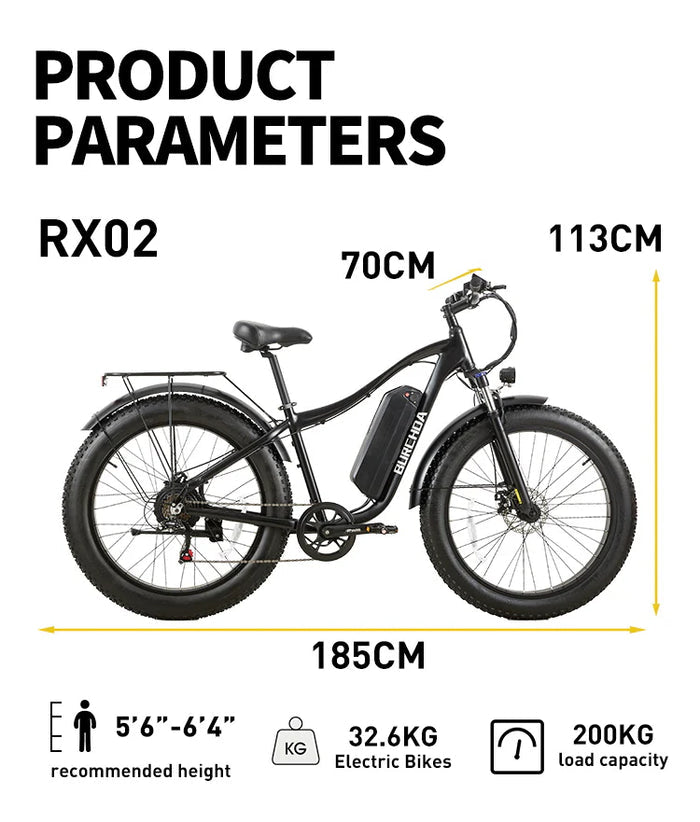 Burchda RX02 -sähköpyörä 1000W