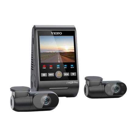 VIOFO A229 PRO 3-kanavainen 4K + 2K + 1080P WiFi, GPS