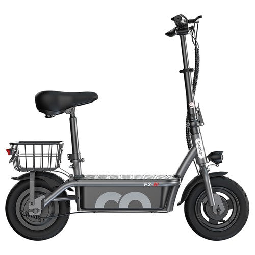 iScooter F2 sähköpotkulauta 500W istuimella ja takakorilla