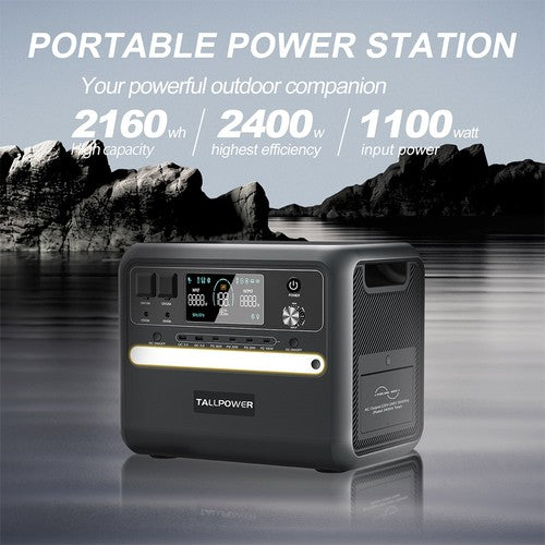 TALLPOWER V2400 -voimalaitos 2160 Wh LiFePo4-aurinkogeneraattori