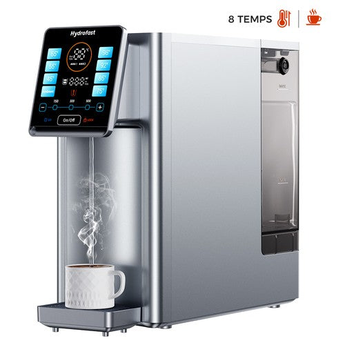 Hydrofast W100 -pöytätason vedenpuhdistin kuumalla ja ympäröivällä vedellä