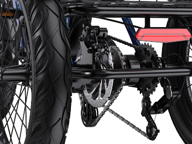 APEFOX RH30 kokoontaitettava sähkötricycle-pyörä takakorilla
