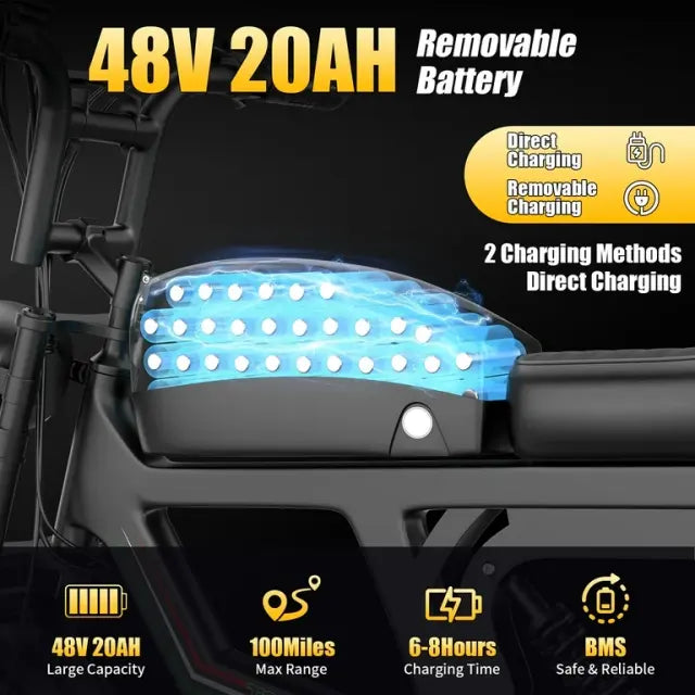ASKGO T20 -sähköpyörä, 48V 20AH