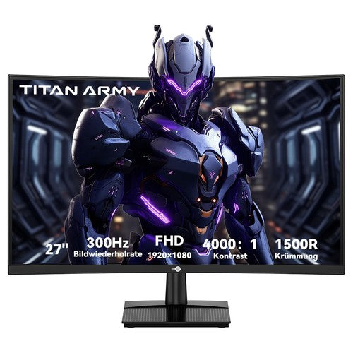 TITAN ARMY C27A1H -pelinäyttö, 27 tuuman 1500R-kaareva VA-paneeli, 1920*1080, 300 Hz