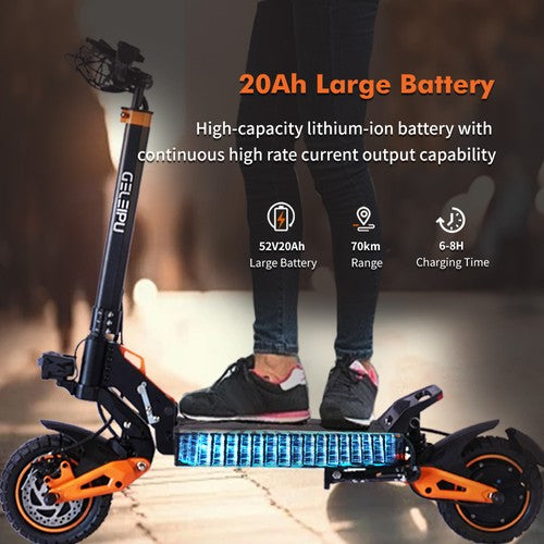 GELEIPU Z1 Pro -sähköpotkulauta 1200W*2, 52V 20Ah