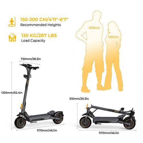 Ausom K20 Pro kaksimoottorinen sähköpotkulauta 1000W*2