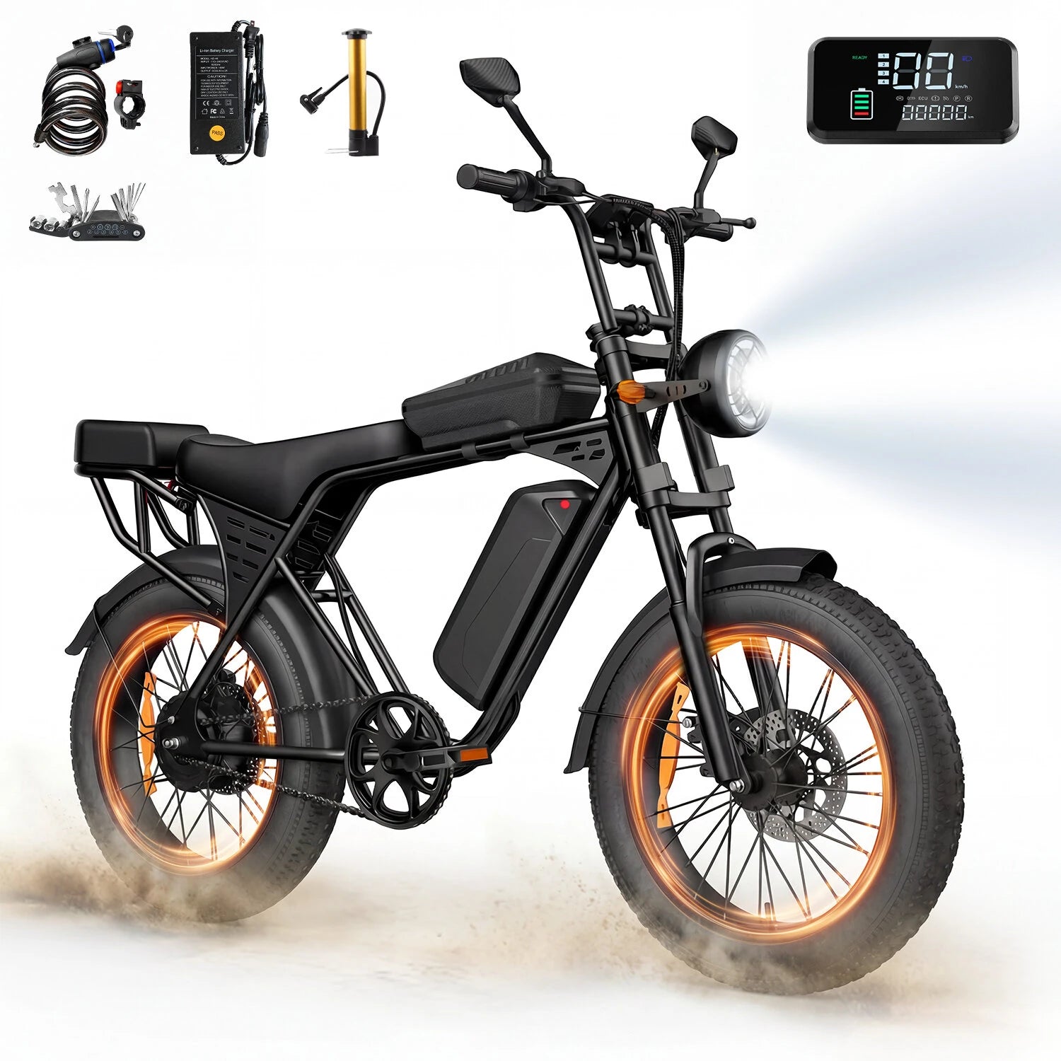 AtlasTrek X5 sähköpyörä 48 V 15 Ah 250 W