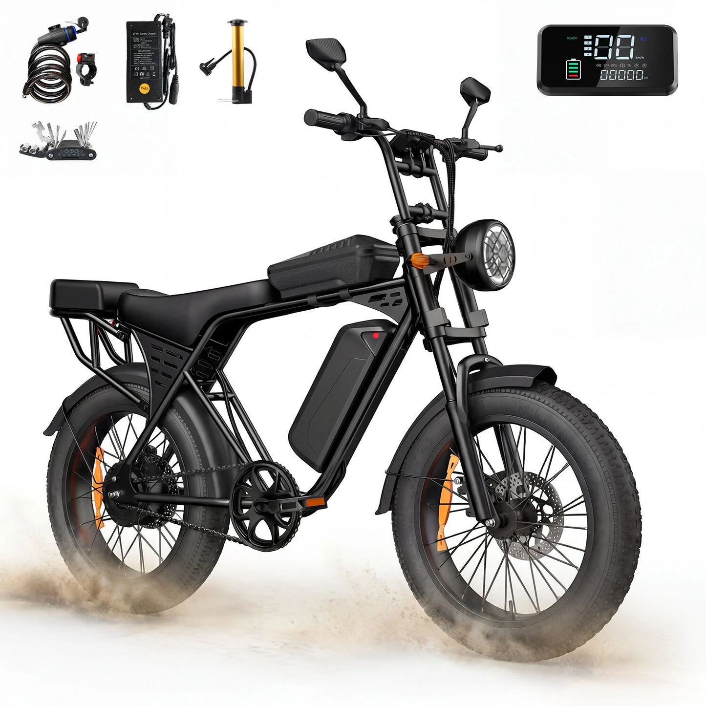 AtlasTrek X5 sähköpyörä 48 V 15 Ah 250 W