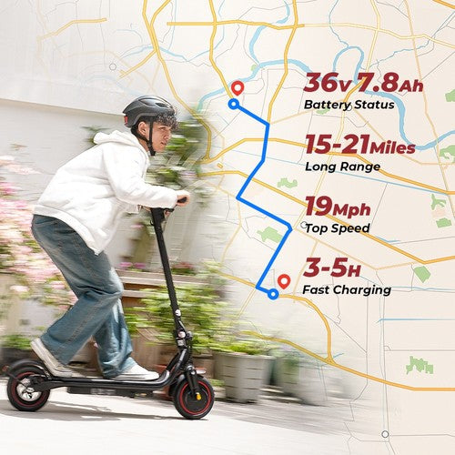 iScooter W5 sähköpotkulauta, 350 W moottori, 36 V 7,8 Ah