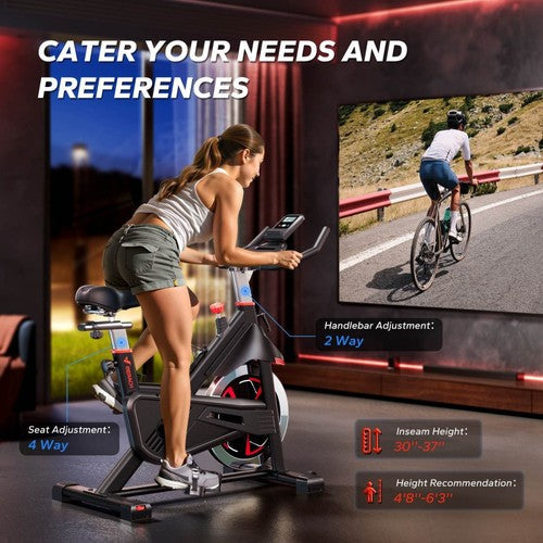 MERACH S38 magneettinen kuntopyörä, 136 kg:n enimmäiskuorma