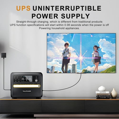 TALLPOWER V2400 -voimalaitos 2160 Wh LiFePo4-aurinkogeneraattori