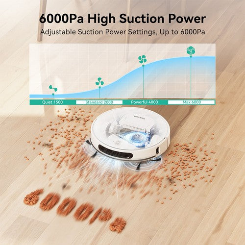 Tesvor S8 Pro 2-in-1-robotti-imuri moppaustoiminnolla, 6000 Pa