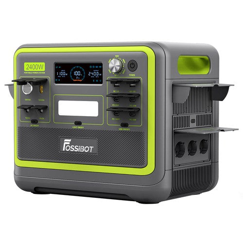 FOSSiBOT F2400 kannettava voimalaitos, 2048 Wh LiFePO4-akku, 2400 W:n tehoinen aurinkogeneraattori