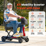 iScooter X11 -liikkumiskyvyn skootteri, 250 W moottori, 24 V 15.6 Ah