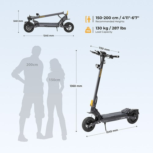 Ausom Gosoul 2 Pro sähköskootteri, 1000 W moottori, 48 V 18 Ah